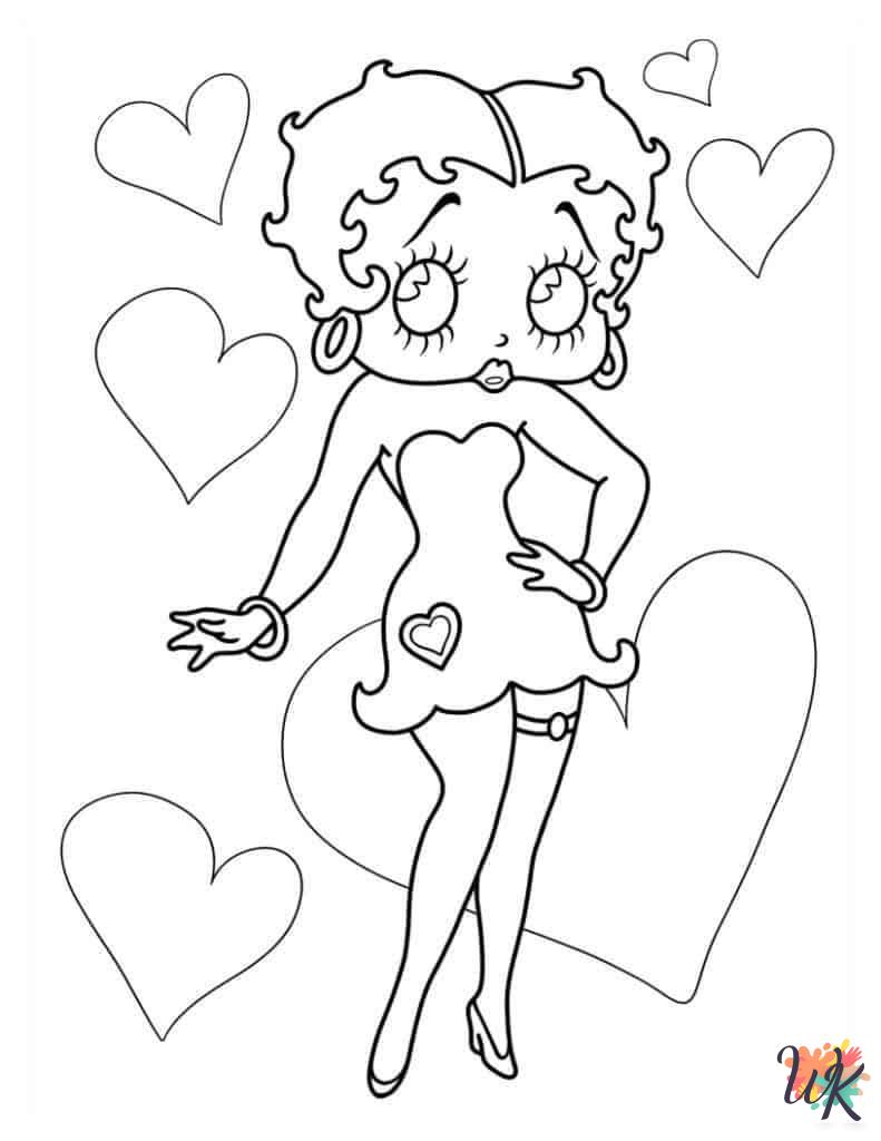 free Betty Boop coloring pages for kids