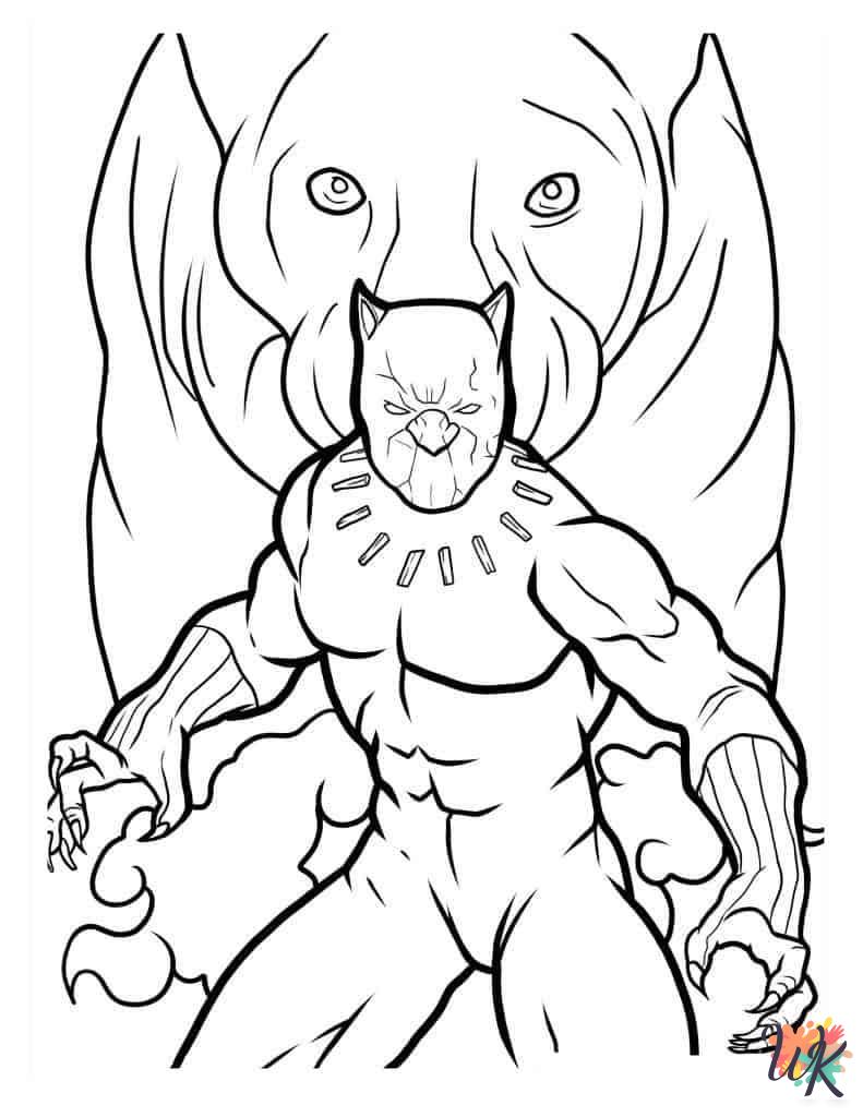 Black Panther ornaments coloring pages