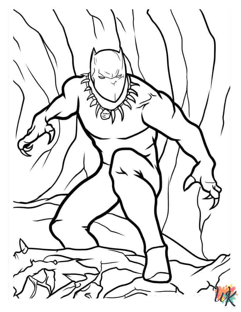old-fashioned Black Panther coloring pages