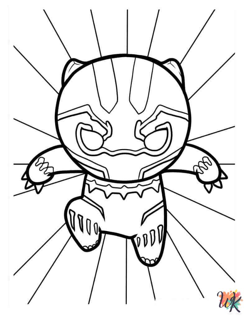 cute coloring pages Black Panther
