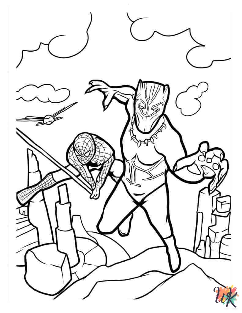 free printable Black Panther coloring pages