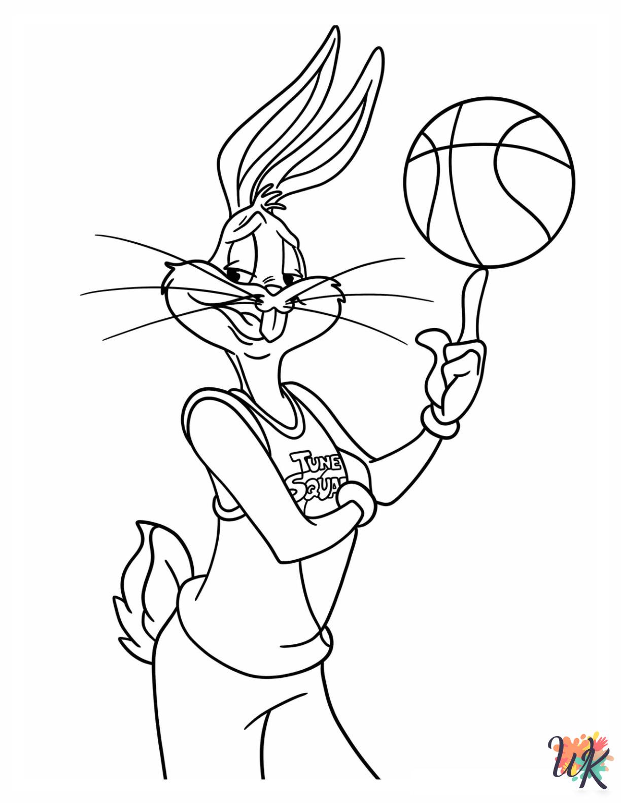 free full size printable Bugs Bunny coloring pages for adults pdf