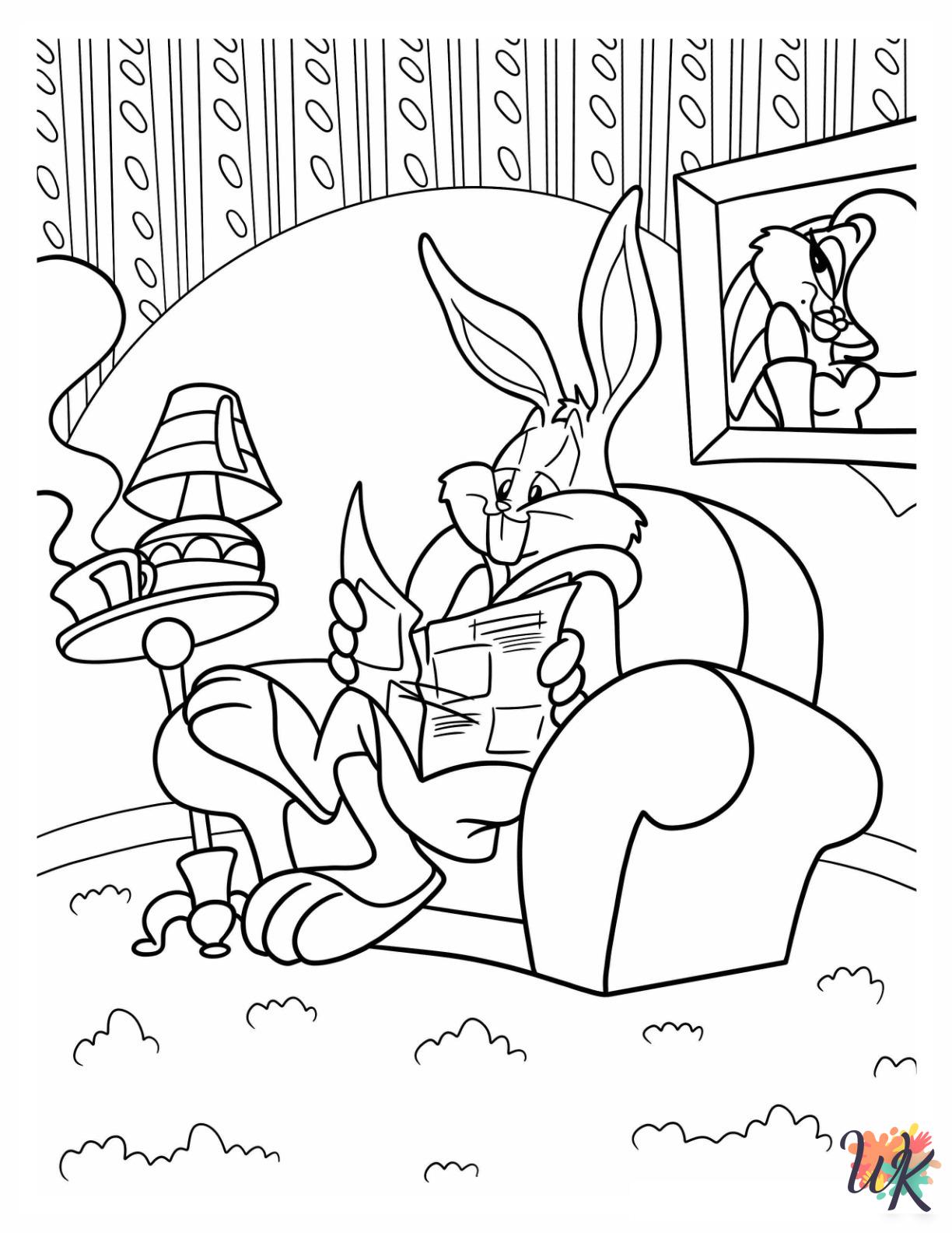 Bugs Bunny coloring pages for preschoolers