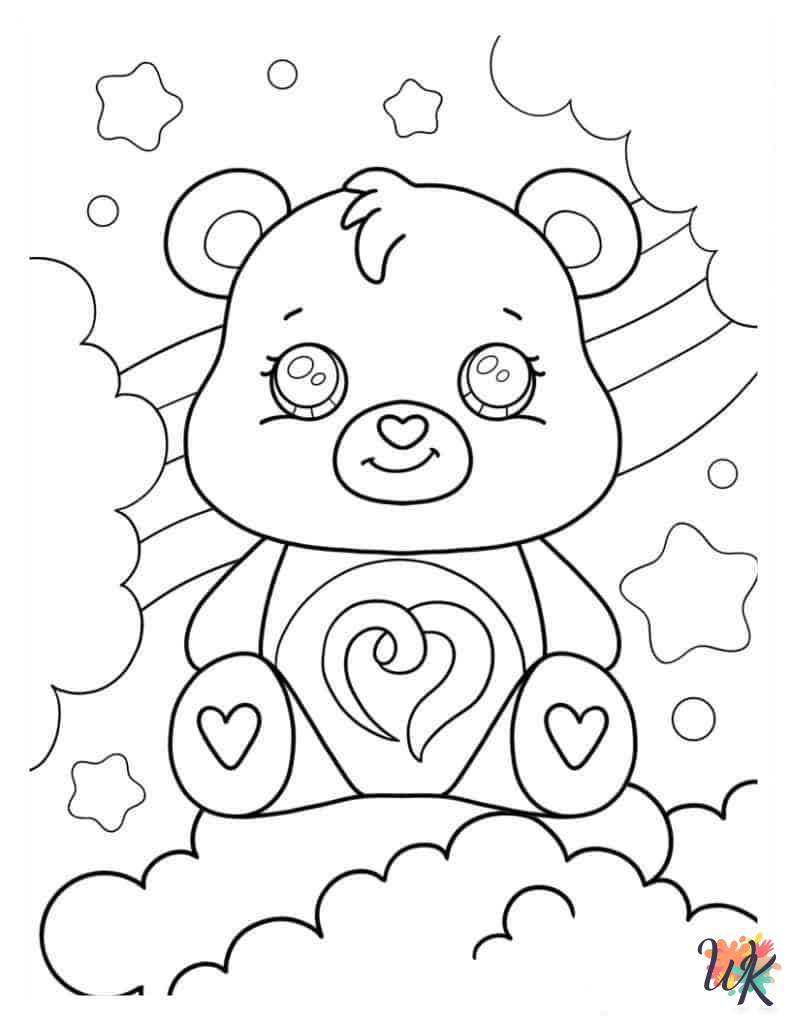 hard Care Bear coloring pages