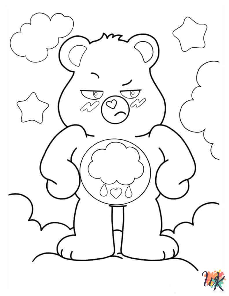 preschool Care Bear coloring pages