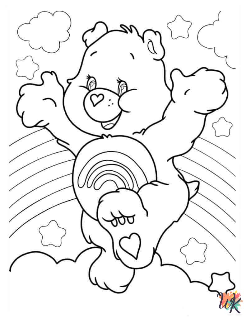 Care Bear themed coloring pages 1