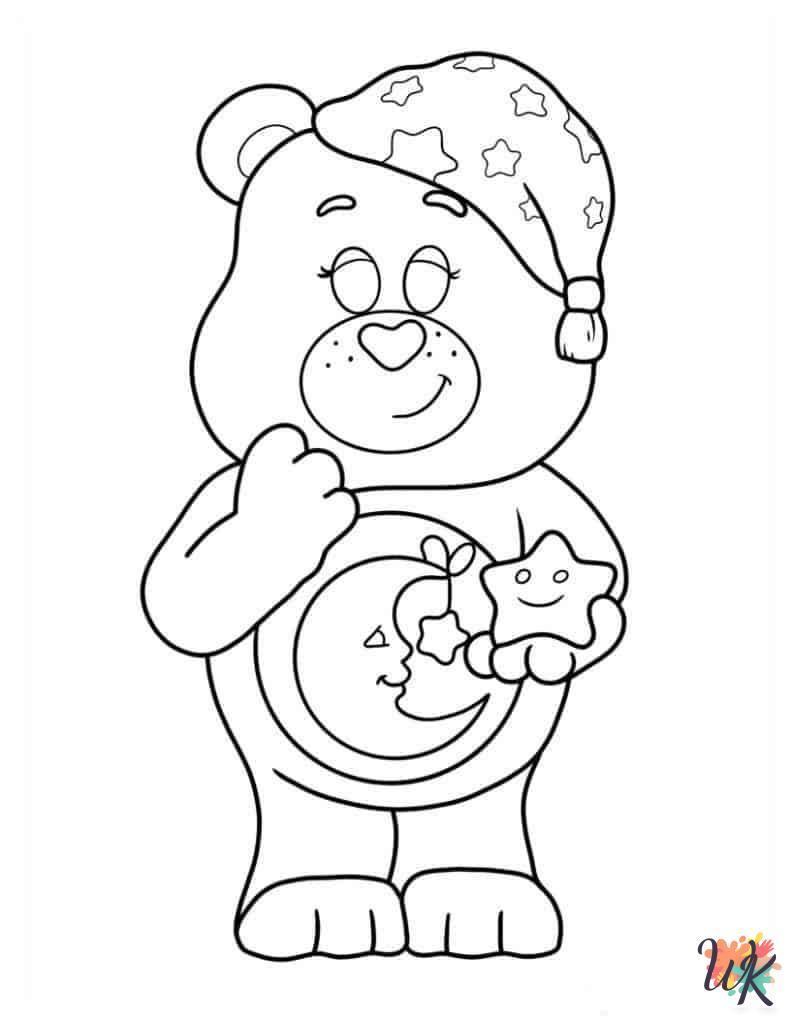 Care Bear cards coloring pages