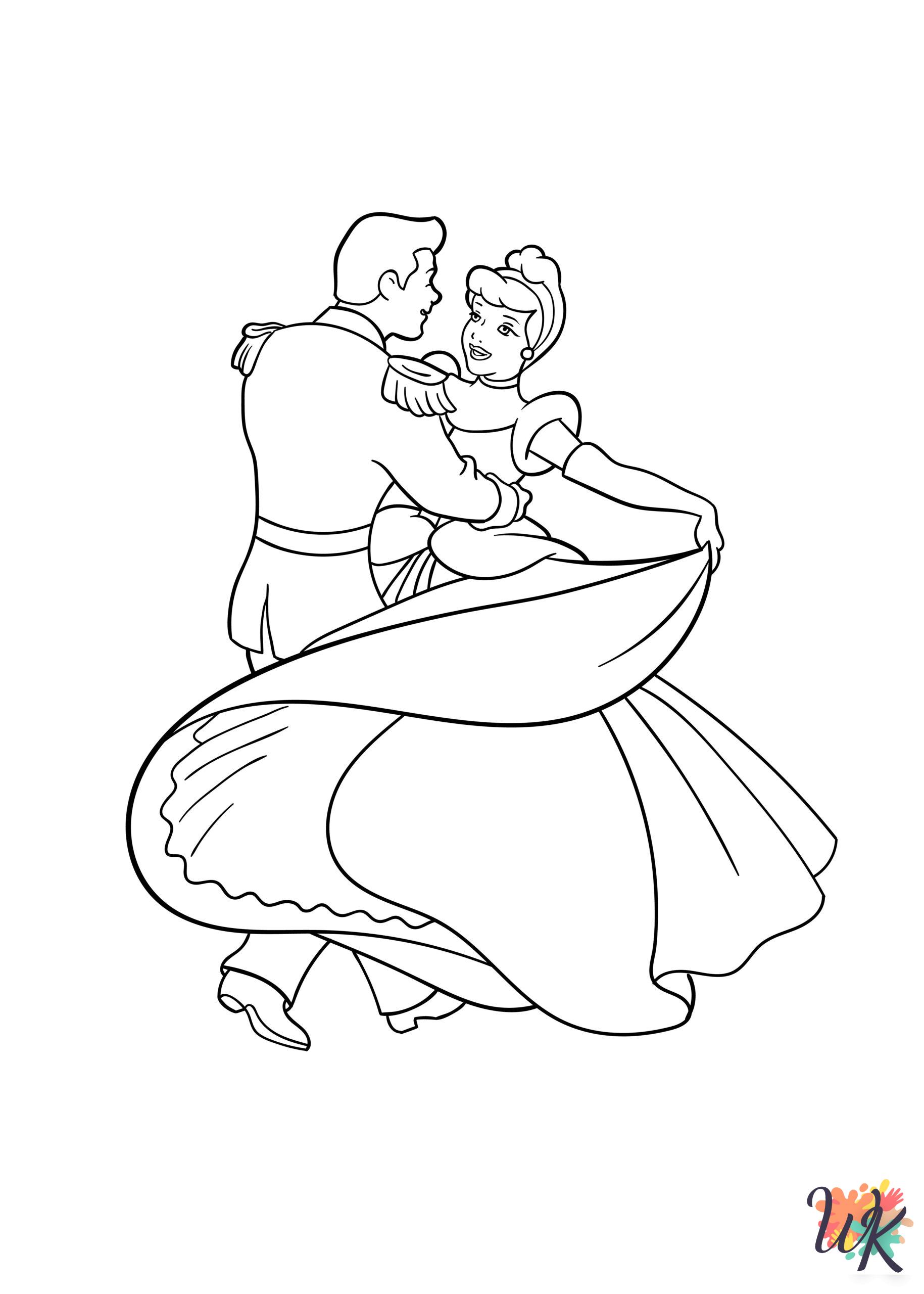 preschool Cinderella coloring pages
