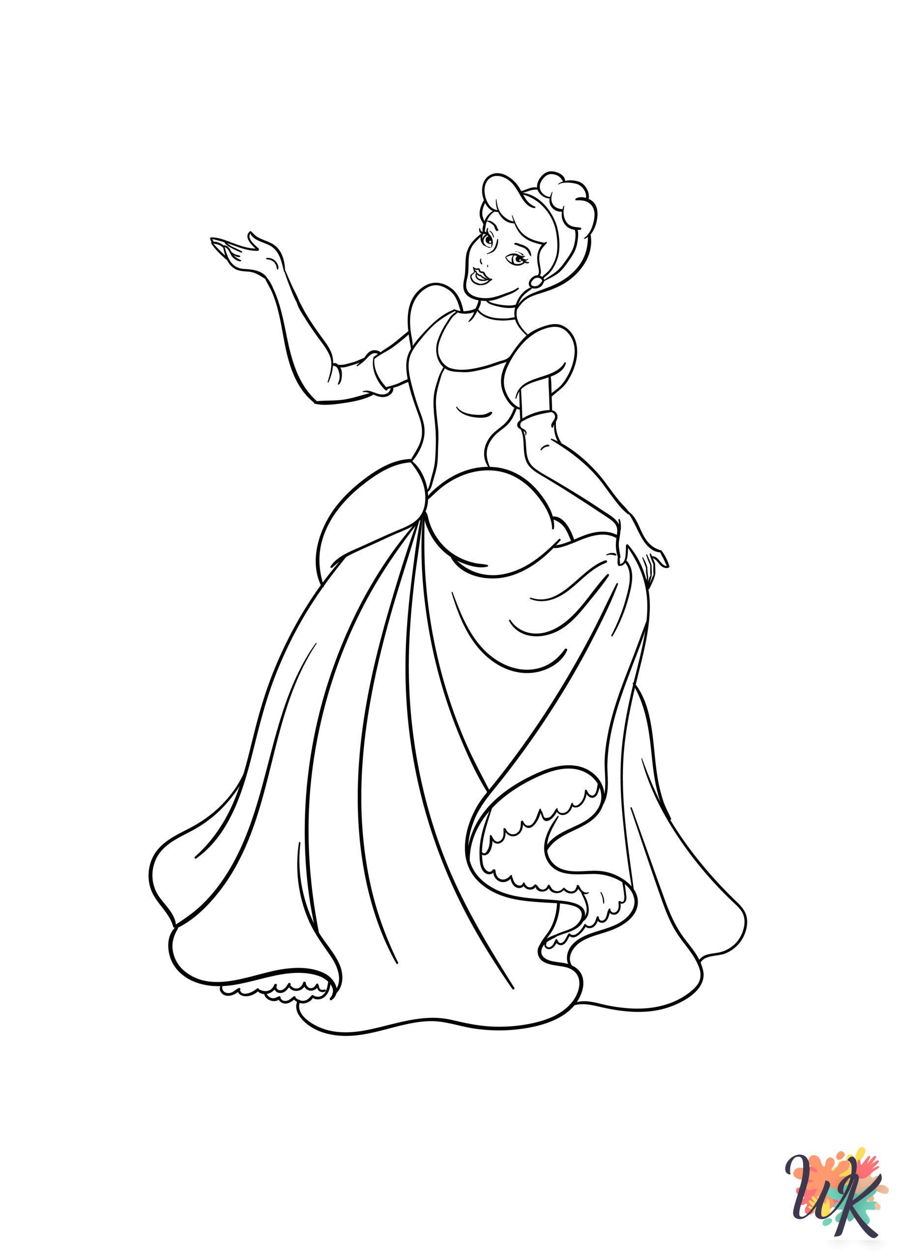 Cinderella coloring pages pdf