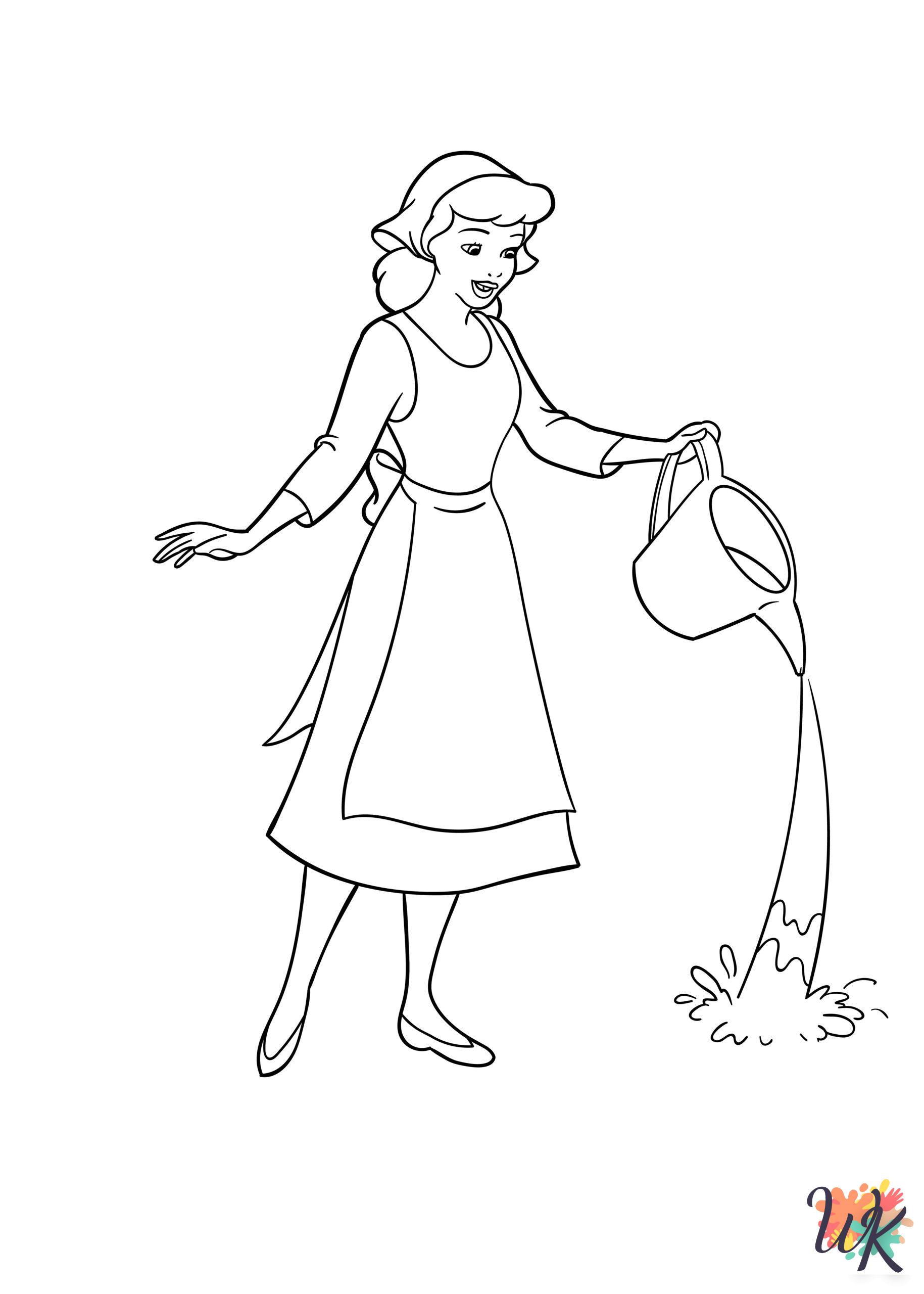 merry Cinderella coloring pages