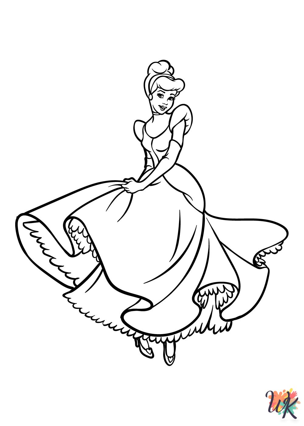 free Cinderella coloring pages pdf