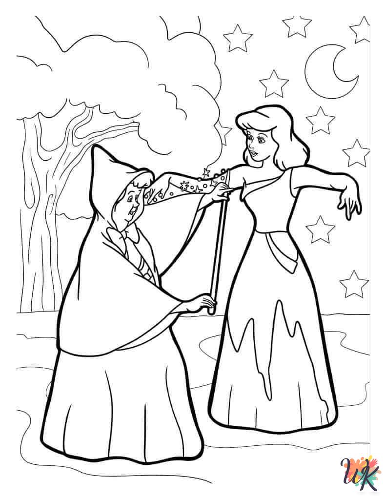 merry Cinderella coloring pages