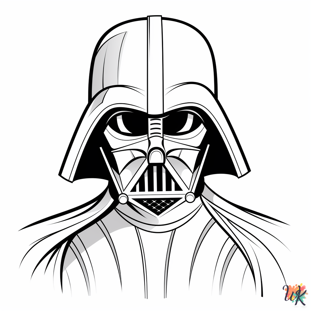 Darth Vader coloring pages for adults easy