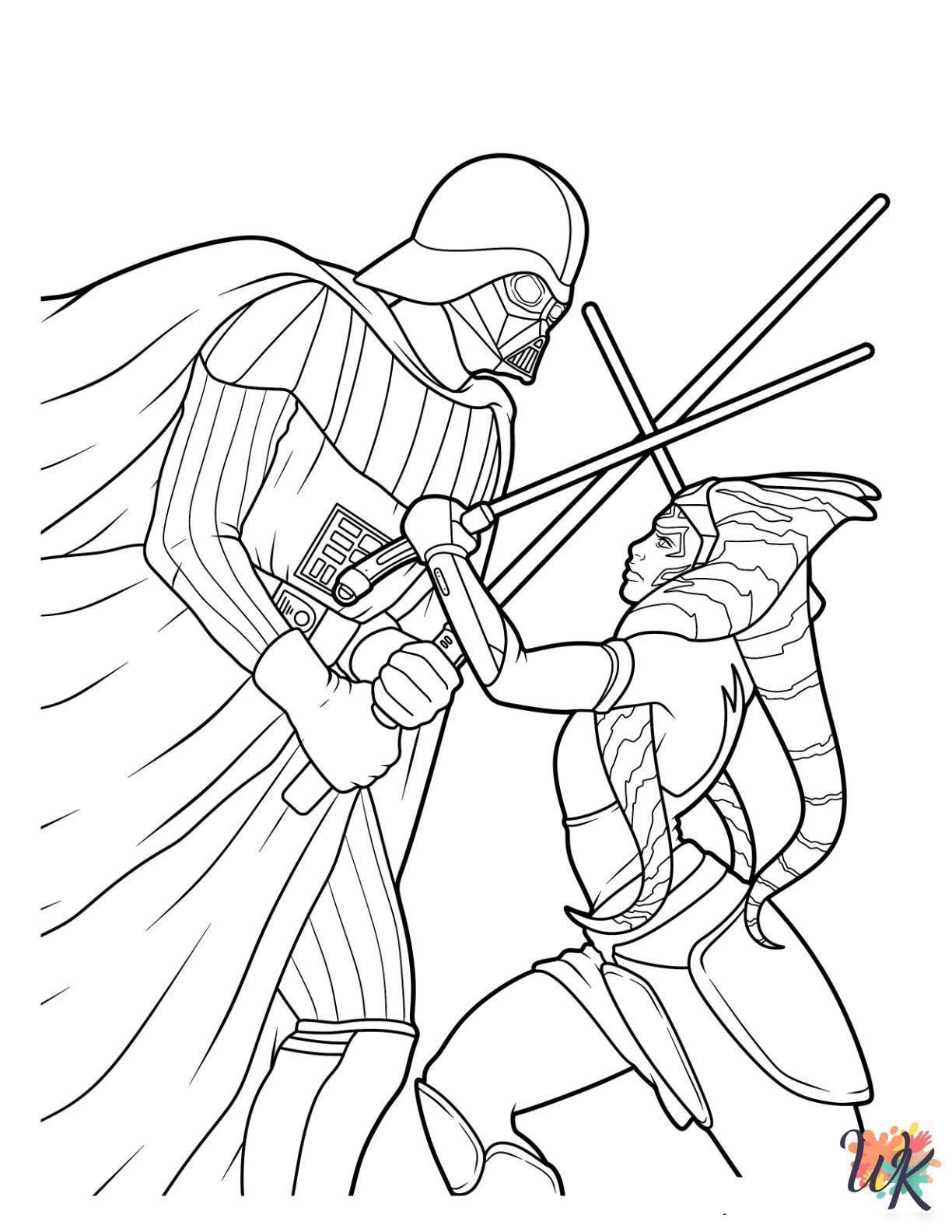 Darth Vader themed coloring pages
