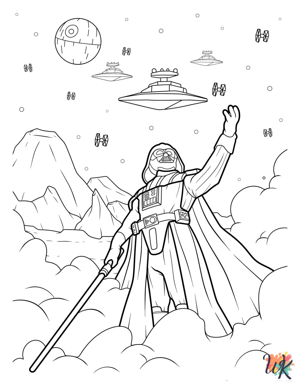 Darth Vader coloring pages easy