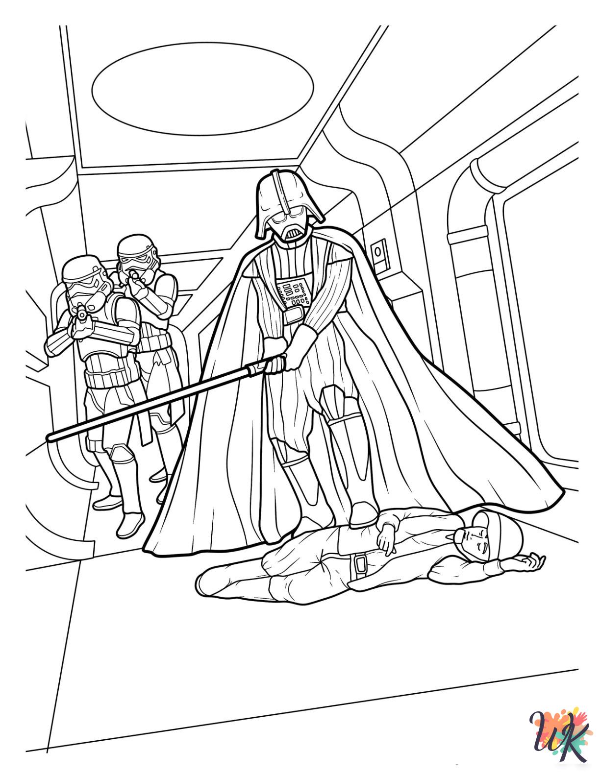 detailed Darth Vader coloring pages for adults