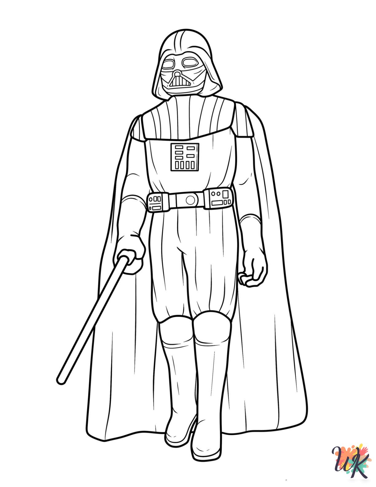 Darth Vader cards coloring pages