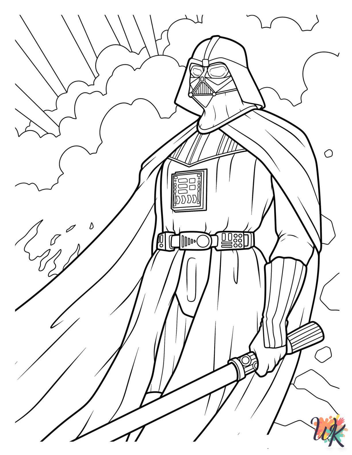 Darth Vader decorations coloring pages 1