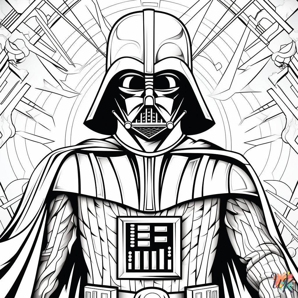 Darth Vader decorations coloring pages