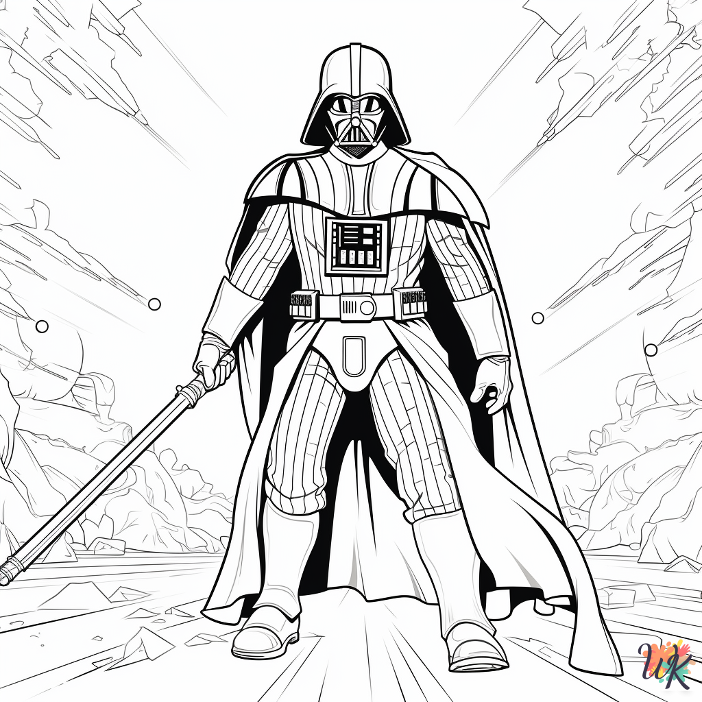old-fashioned Darth Vader coloring pages