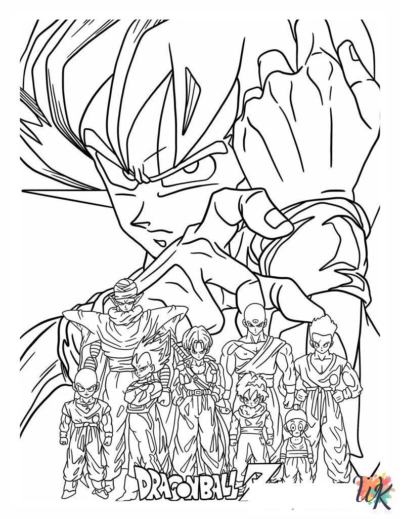 Dragon Ball Z decorations coloring pages