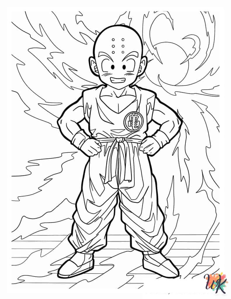 easy cute Dragon Ball Z coloring pages