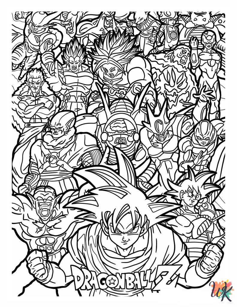 Dragon Ball Z coloring pages for adults easy