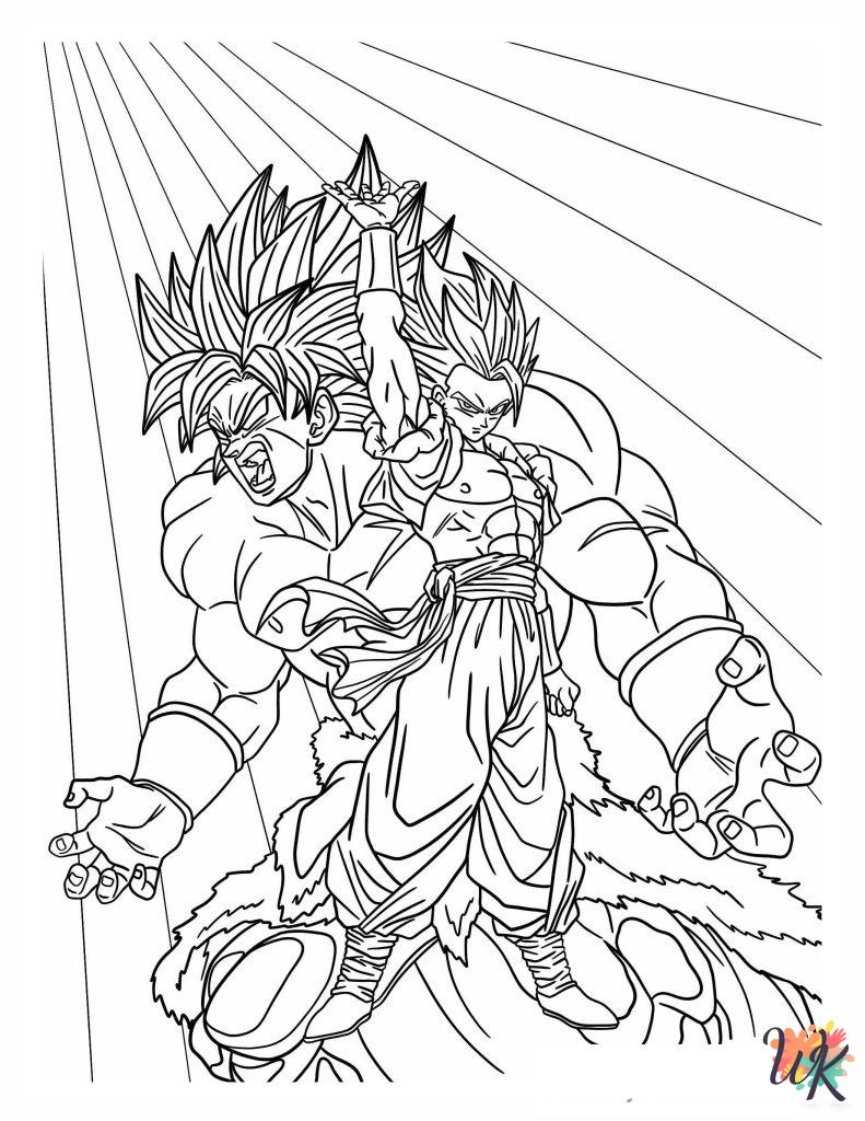 free printable Dragon Ball Z coloring pages for adults