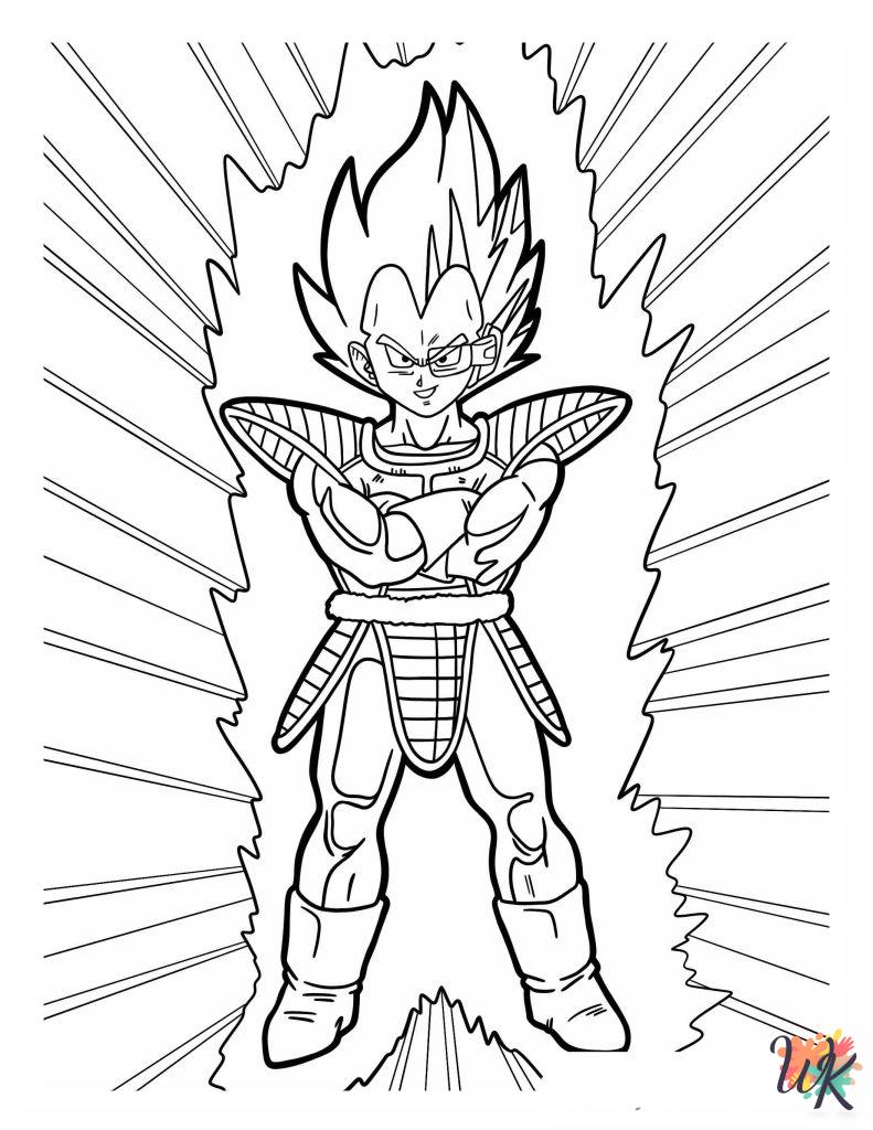 detailed Dragon Ball Z coloring pages for adults