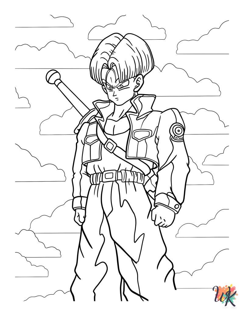 free Dragon Ball Z tree coloring pages