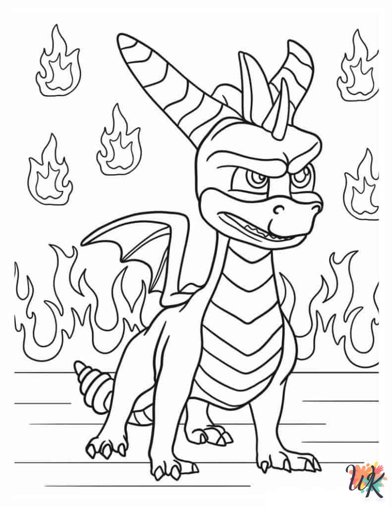 Dragon cards coloring pages