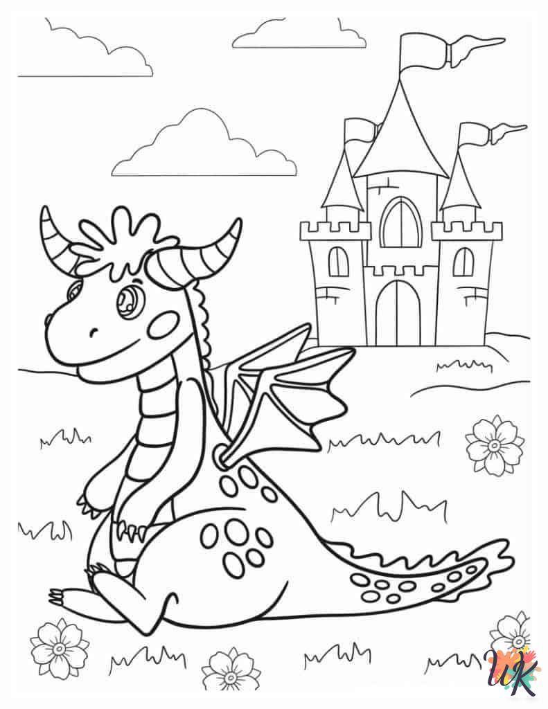 free Dragon coloring pages for kids