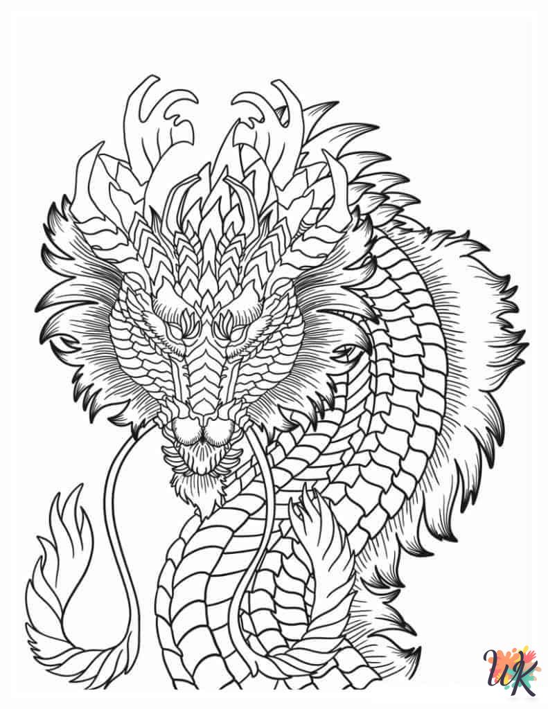 printable coloring pages Dragon
