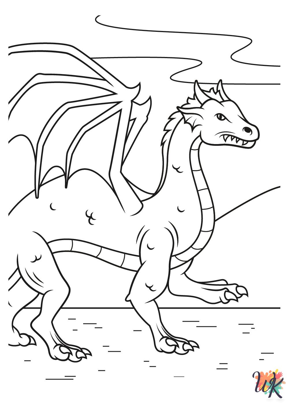 adult coloring pages Dragon