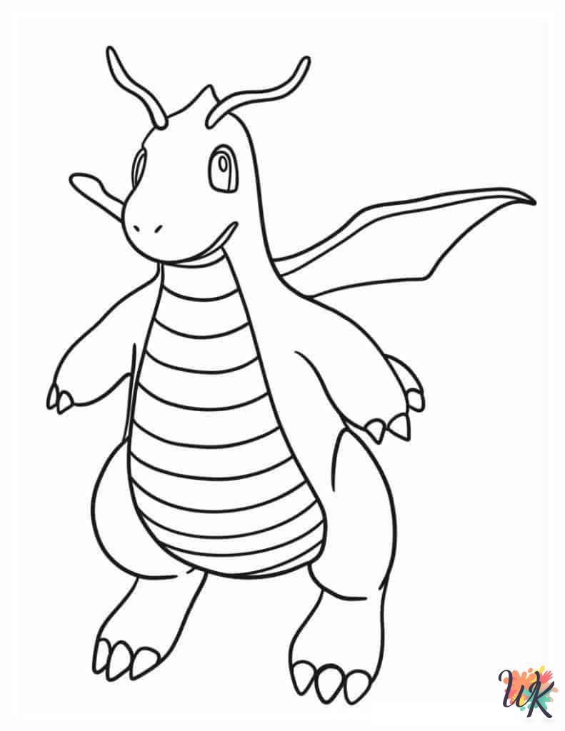 Dragon free coloring pages