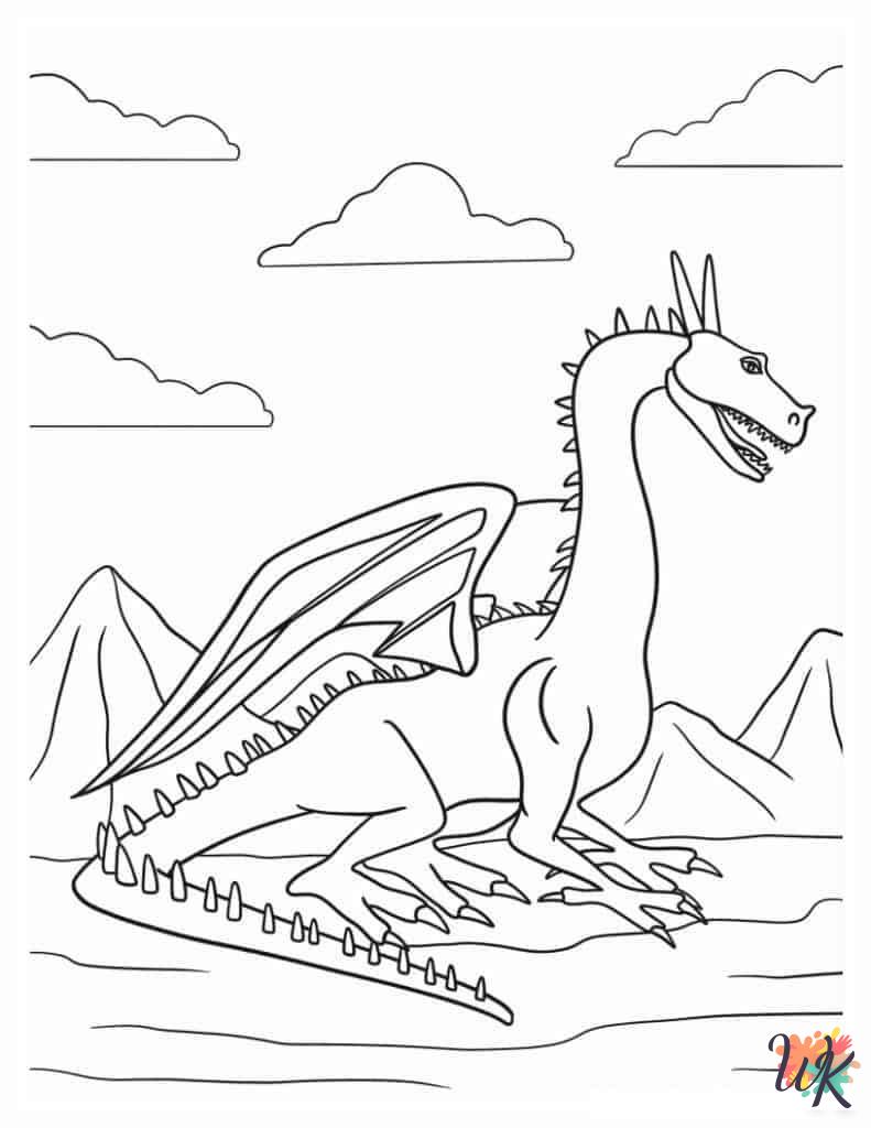 Dragon coloring pages for kids