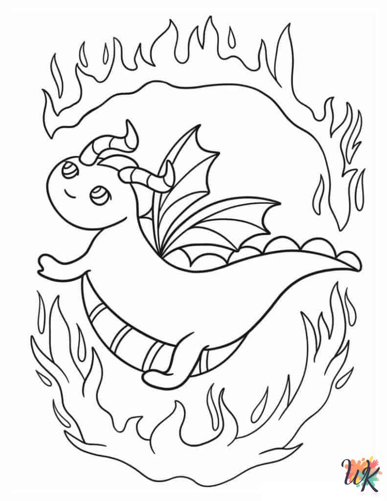 Dragon ornaments coloring pages