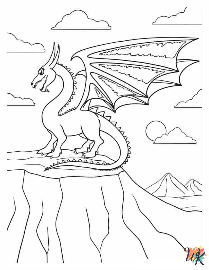 coloring pages for kids Dragon