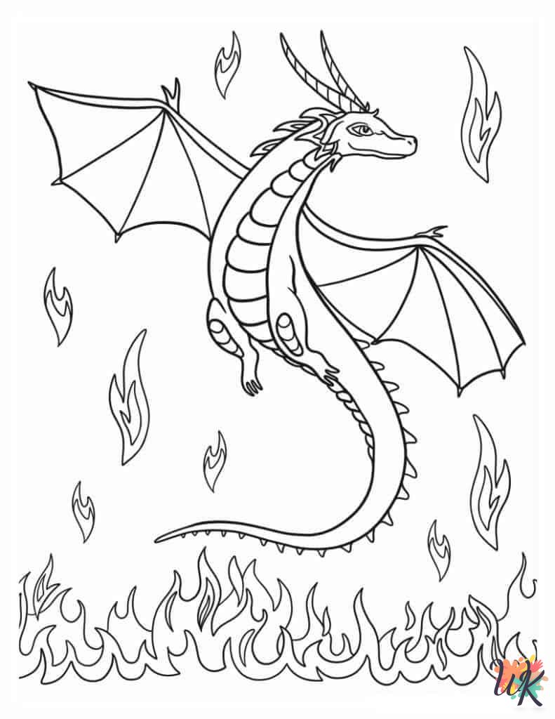 Dragon decorations coloring pages