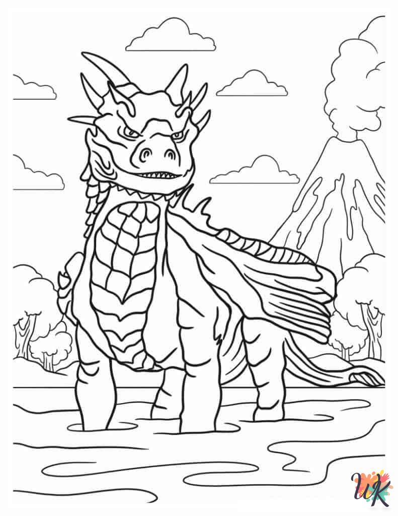 printable Dragon coloring pages for adults