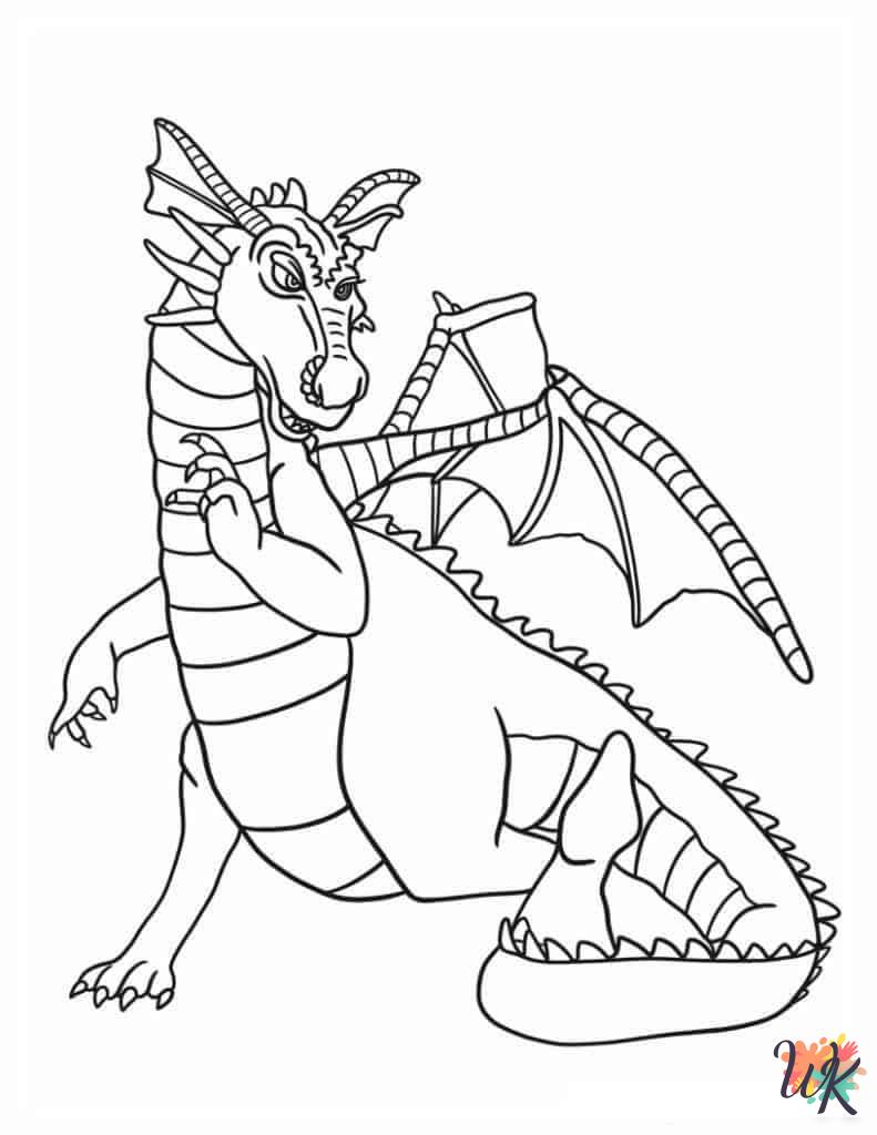 preschool Dragon coloring pages
