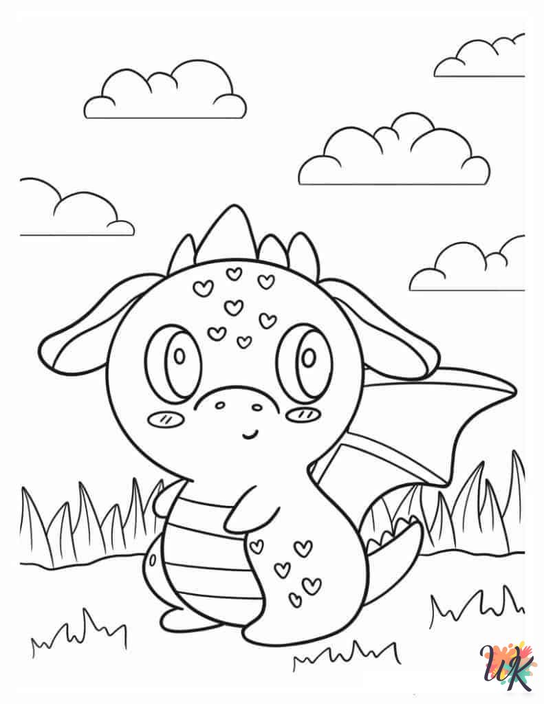 Dragon adult coloring pages