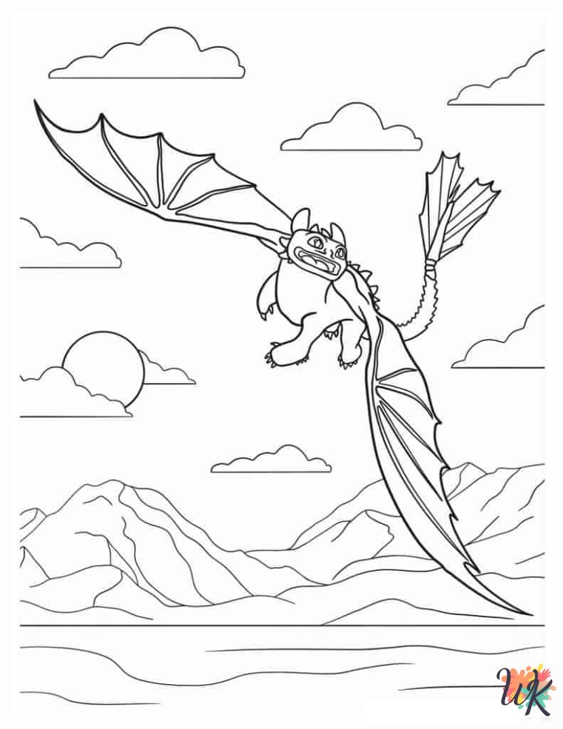 Dragon themed coloring pages