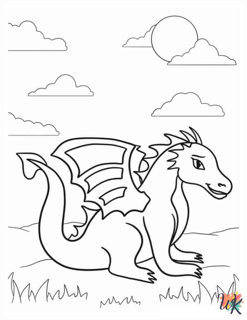 Dragon coloring pages printable free