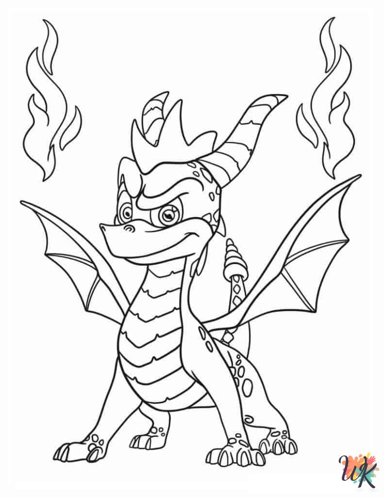 Dragon free coloring pages 4