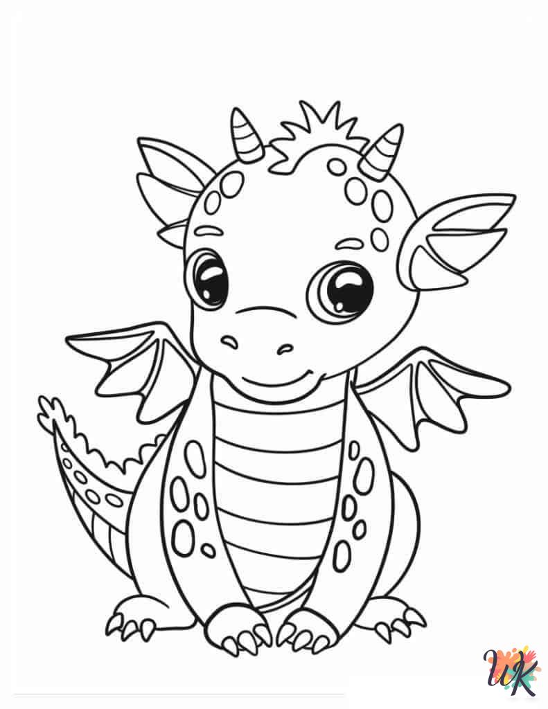 preschool Dragon coloring pages