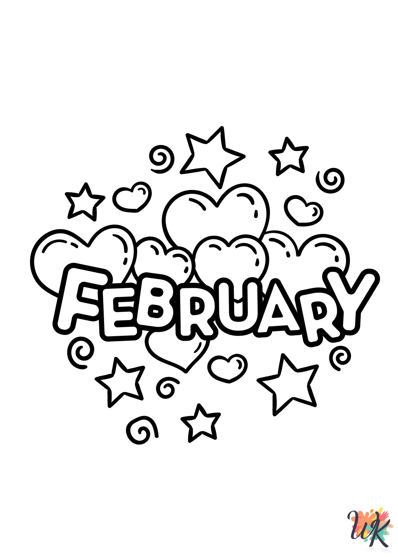 coloring pages for February
