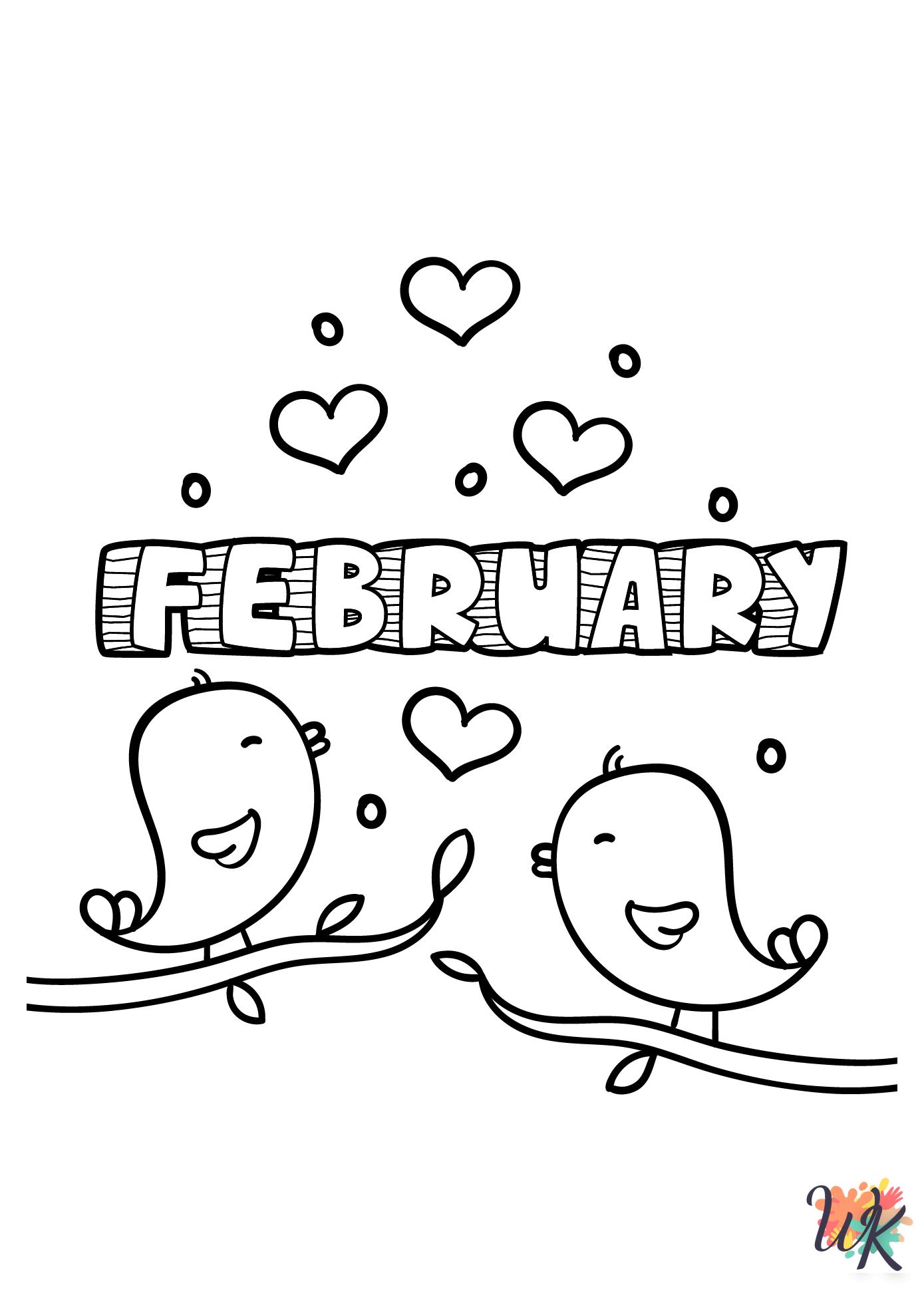 February printable coloring pages