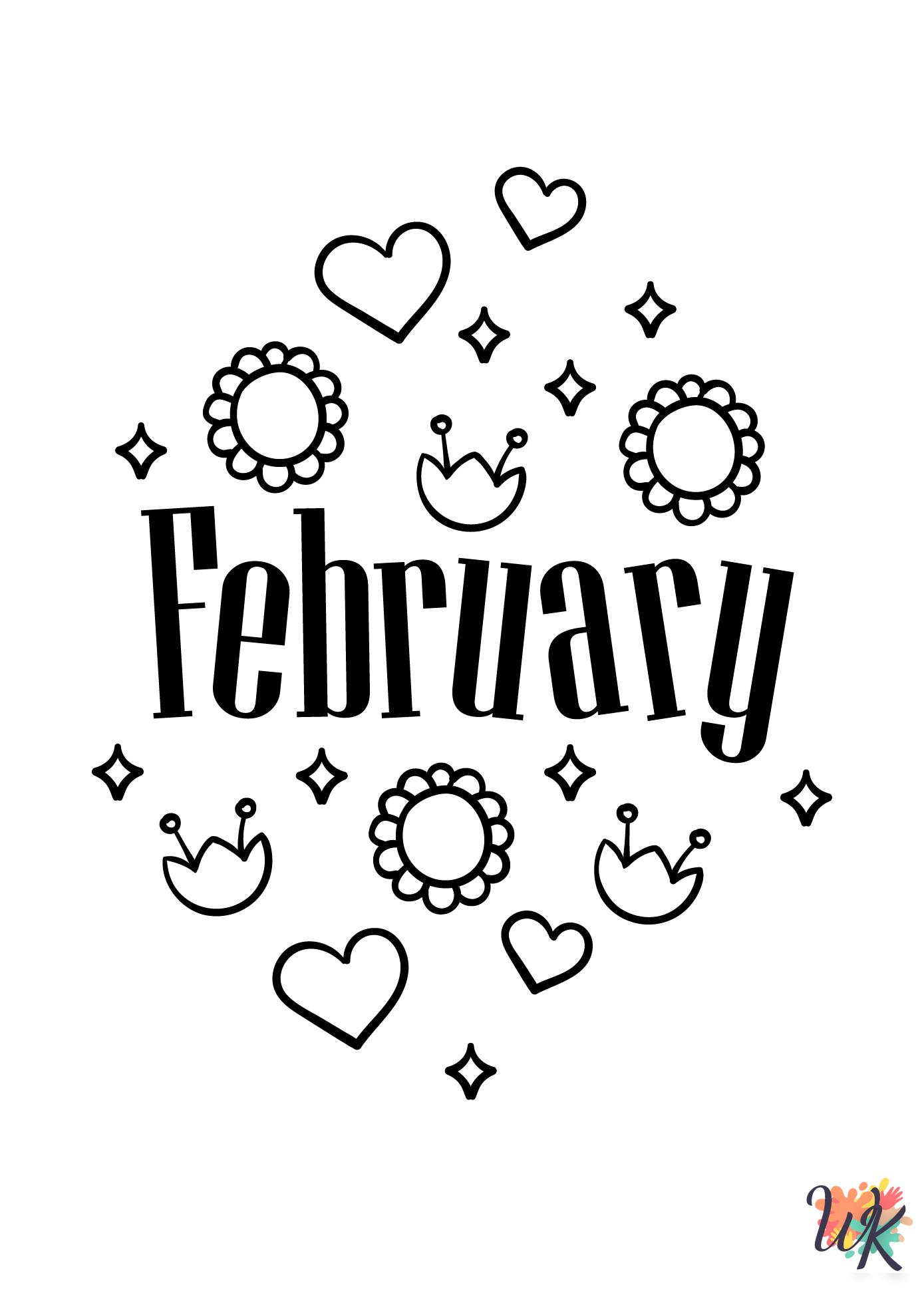 free February coloring pages