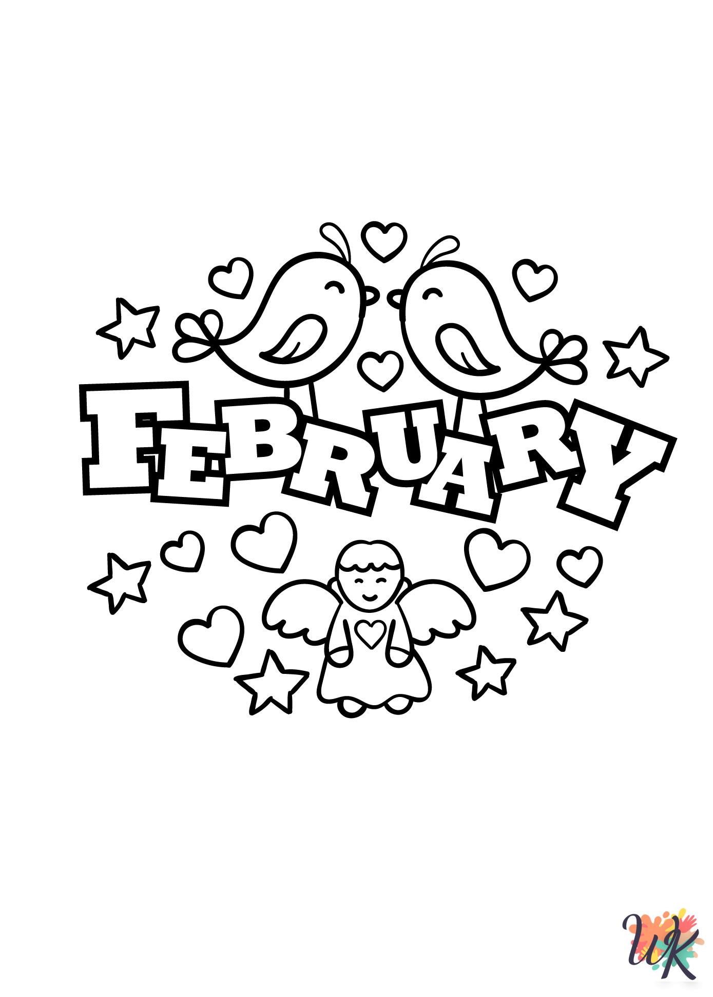 coloring pages printable February